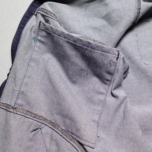 Le Laboureur Vest Mens XL Purple Denim DIY Wavves Punk Rock Patch Zip Front image 9