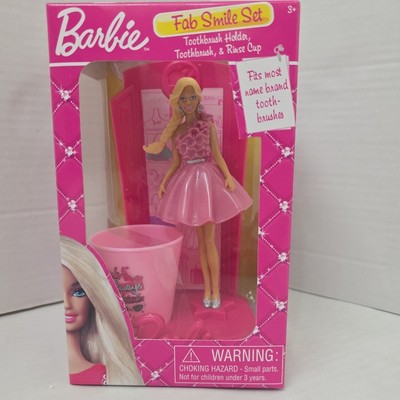 Barbie Toothbrush Holder Brush & Rinse Cup Girls Bathroom NEW