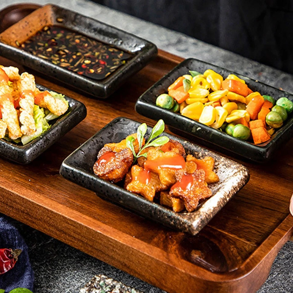  2 Pcs Japanische Dipschalen Saucenschälchen Gewürz-Serviertablett Gewürzplatte - Bild 2 von 4