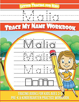 MALIA LETTER TRACING FOR KIDS TRACE MY NAME WORKBOOK: By Yolie Davis *BRAND NEW*