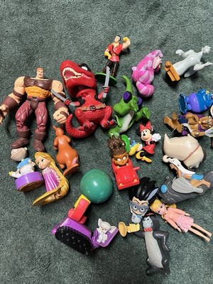 Disney Pixar Mixed Toy Lot Action Figures Safari Animals Cartoon Characters 