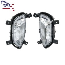Front Bumper Fog Lights Lamp Clear Lens Left Right For 2012-15 Kia Rio K2 Sedan