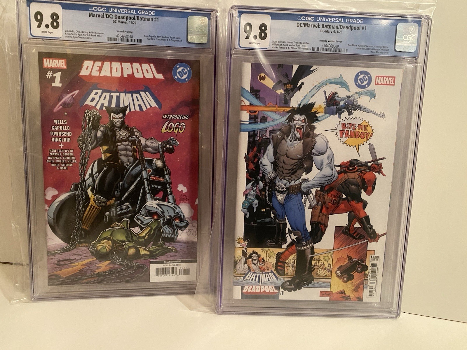 CGC 9.8 Deadpool/Batman 1 Lobo Cover And Batman/Deadpool 1 Logo Wolverine 2nd Pt