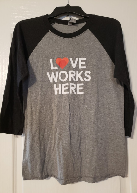 Next Level Apparel Kinder Care 3/4 Sleeved Baseball Tee Size S