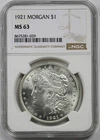 1921 $1 NGC MS 63 Morgan Silver Dollar