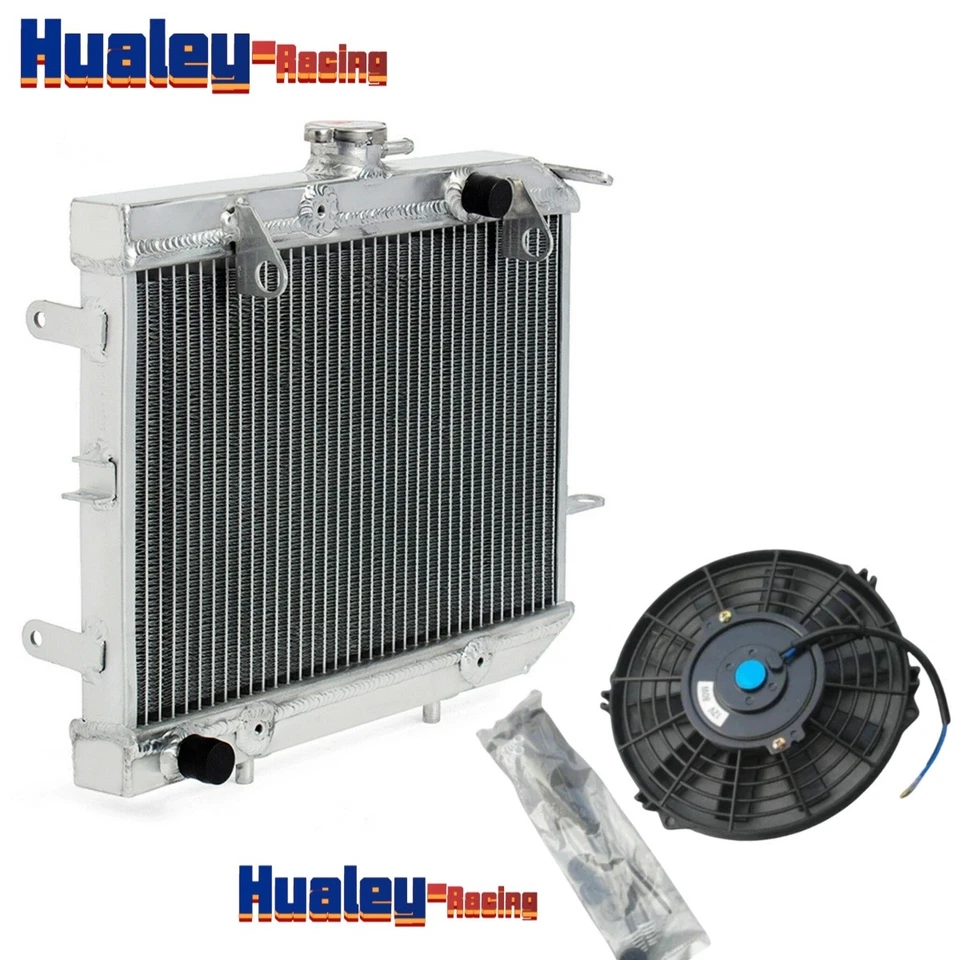 Aluminum Radiator+Fan For 2003-2017 Honda Rincon 650 TRX650F/Rincon 680 TRX680F - Image 2 of 4