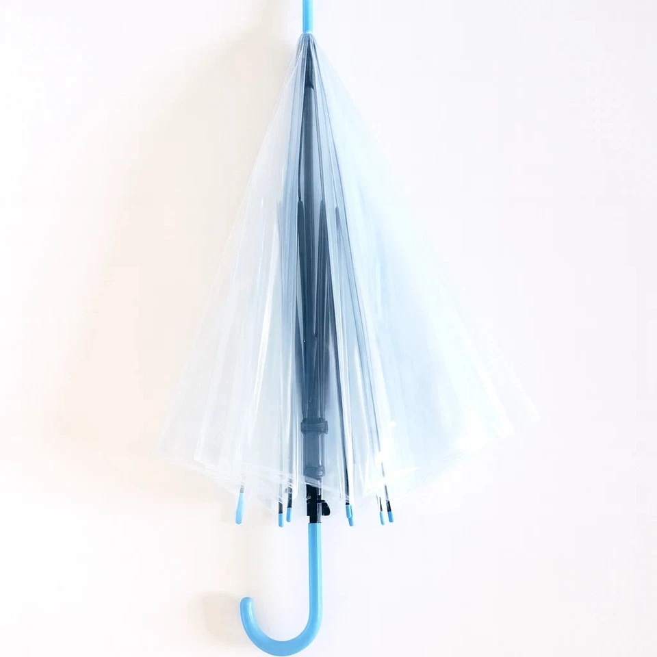 Ombrello per Bambino Antivento Pioggia Colorati Trasparente Ombrelli Bambina NEW - Immagine 2 di 4