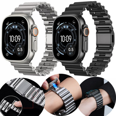 Magnetic Metal Strap For Apple Watch Series 11 10 9 8 7 6 SE Ultra 3 Ocean Band
