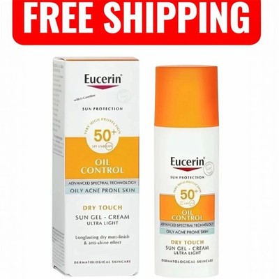 Eucerin Oil Control Dry Touch Sun Gel Cream | Ultra Light Acne Skin SPF50+ 50ml