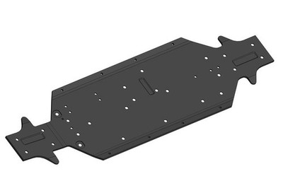 Team Corally Chassis XL4S Aluminium 3mm Black 1 pc / C-00180-645