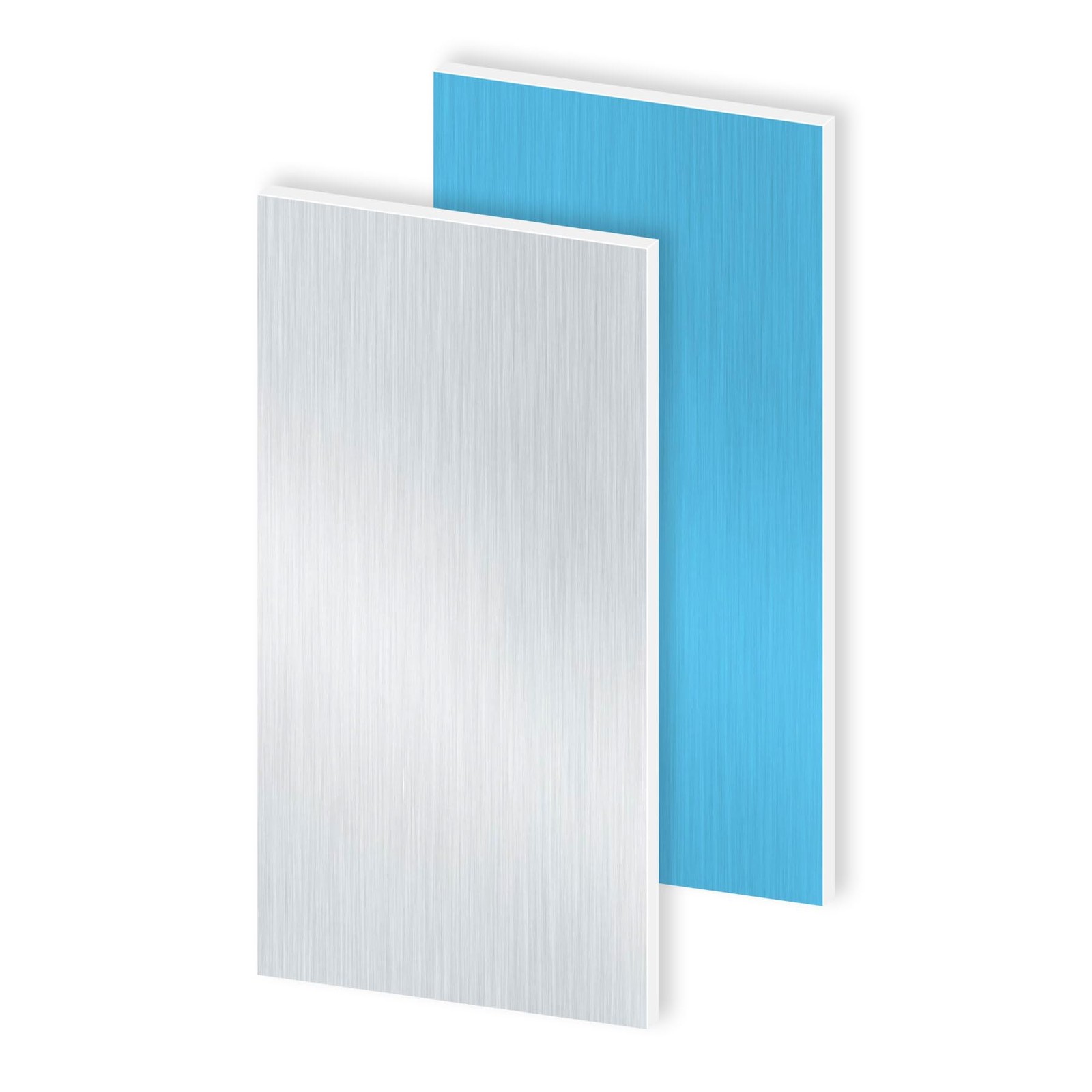 Lot de 2 plaques en aluminium 6063 avec film de protection 300x200mm pour metal