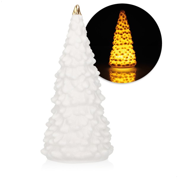 Led-Tannenbaum Aus Porzellan - Batteriebetriebener Weihnachtsbaum - Weiß-image