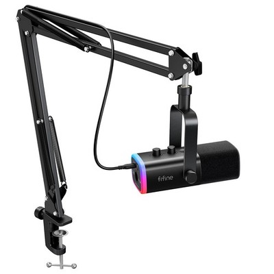 FIFINE XLR/USB Gaming Microphone Set, Dynamic PC Mic for Streaming Podcasting, C