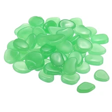 200pcs Glow Rocks 20-30mm Decoration Pebbles Luminous Stones Decor Green