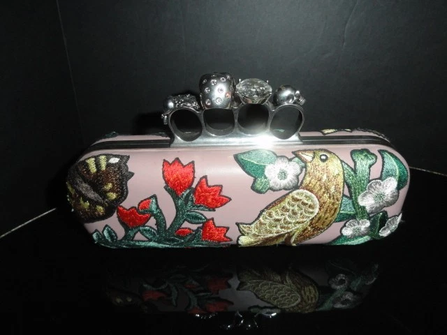 Bolso de mano Alexander McQueen de cuero bordado Foto 3 de 4