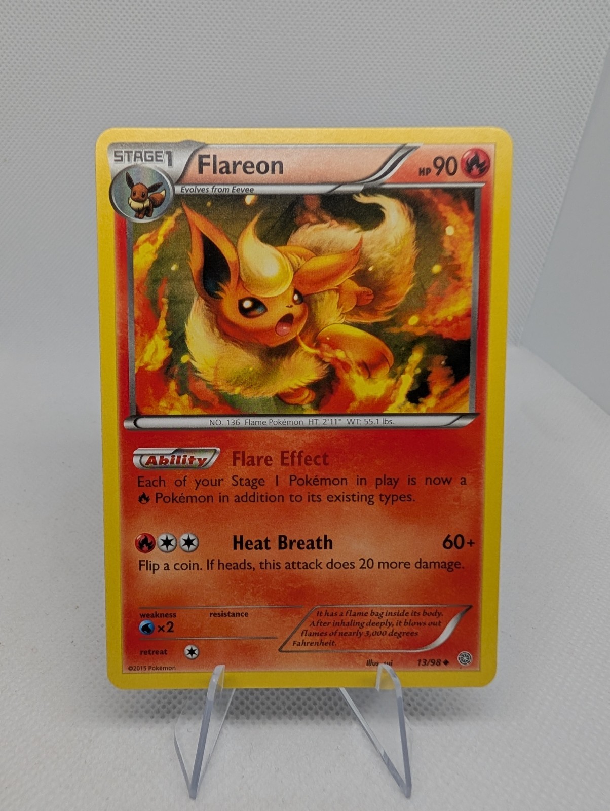 Pokemon XY Ancient Origins - Flareon - 13/98 - Non Holo Uncommon - LP