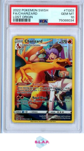 CHARIZARD LOST ORIGIN POKEMON SWSH 2022 TG03 PSA 10