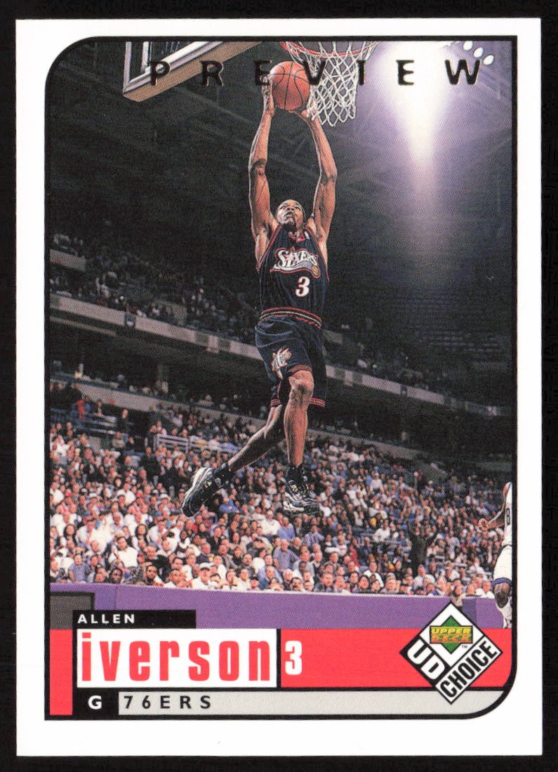 Allen Iverson 1998-99 UD Choice Preview #105 Philadelphia 76ers