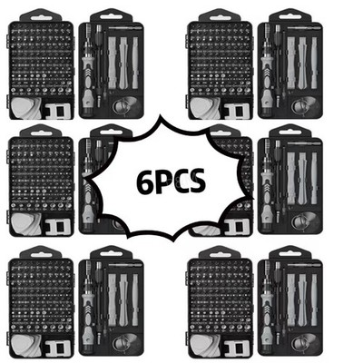 6PCS Precision Screwdriver Set Mini 138 in1 Multi-function Magnetic Repair Tool