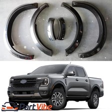Wheel Arch Fender Flares Cover Trim Fit For Ford Ranger T9 P703 2023 2024 Black Wheel Arch Fender Flares Cover Trim Fit For Ford Ranger T9 P703 2023 2024 Black