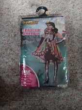 Spirit Halloween Spanish Sweetie Child 4-6 Costume Day of the Dead Sugar Skull
