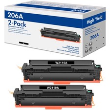 2PK WITH CHIP W2110A For HP 206A Toner Color lot LaserJet MFP M283fdw M283cdw