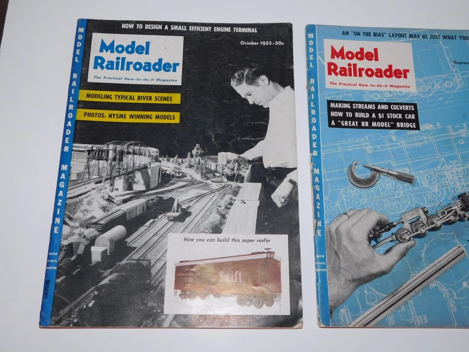 RARE! X3 LOT Model Railroader Magazines 1953 1954 - MORE IN STORE!! - Image 2 of 4