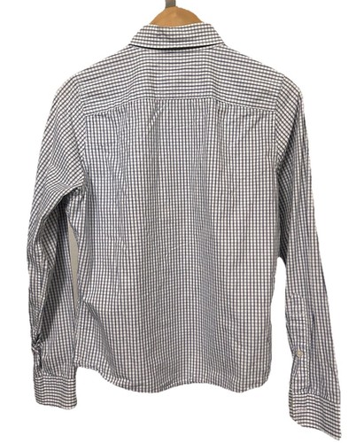 Hollister Men’s Small White Blue Stripes Button Down Shirt Long Sleeve Collared - Picture 2 of 11