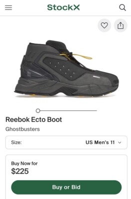 Reebok Running DMX Ghostbusters Cool Grey Yellow Ecto Boot  display picture 1