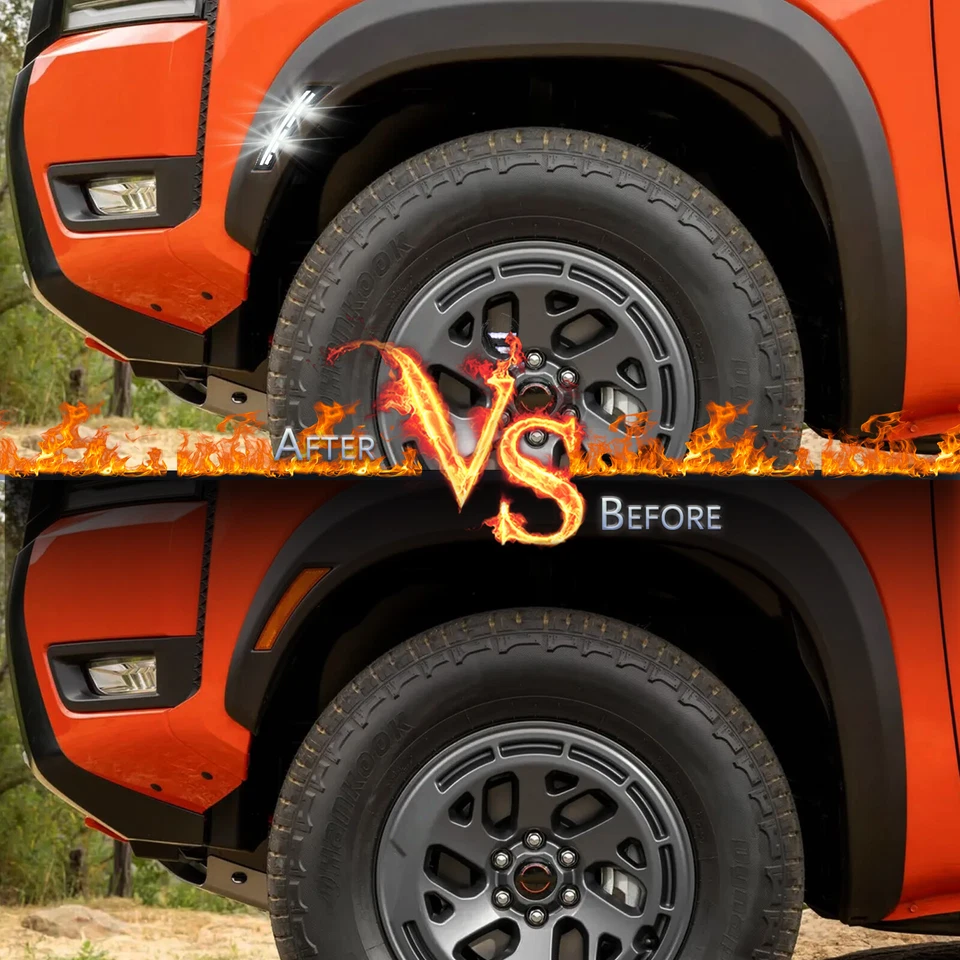 LED Front Wheel Side Marker Lamp Daytime Running Light For Nissan Frontier 22-24 - Image 3 of 4