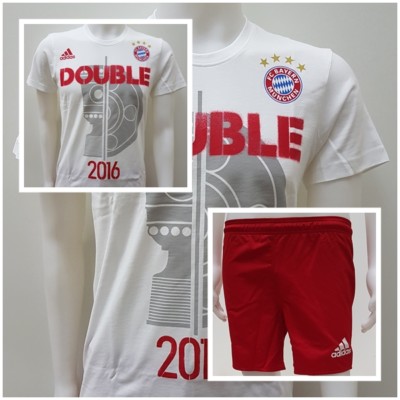 adidas FC Bayern München Double T Shirt 2016 & Short Kinder Short FCB 128 - 176 