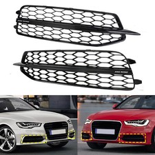 Nebelscheinwerferblende gitter Schwarz Blende für Audi A6 4G,C7 S-Line Mod.11-14