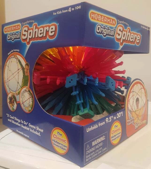 Large Hoberman Sphere Rainbow Original, 9.5- 30