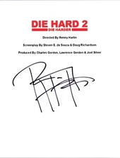 Renny Harlin Die Hard 2 Die Harder Director Signed Script Cover Sheet COA