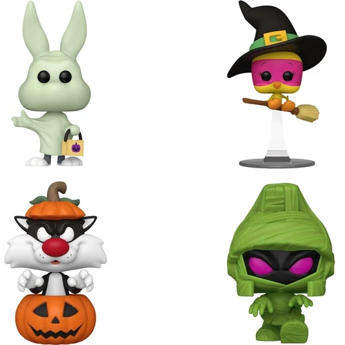 Looney Tunes Halloween: Bugs #1673,Tweety #1676, Sylvester #1675, Marvin #1674