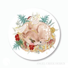 Adorable Baby Reindeer Christmas Scrapbook Stickers Christmas Envelope Seals