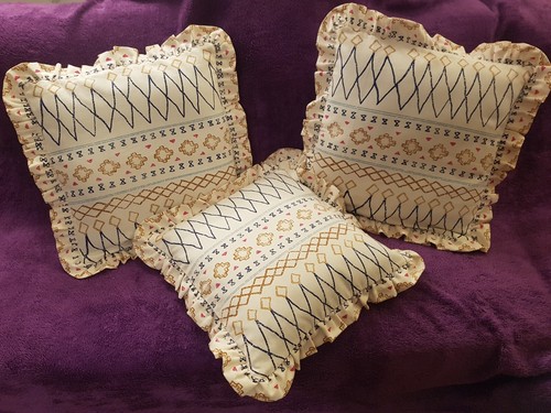1x Kissenbezug Rüsche 40x40 Landhausstil Deko Kissen - Bild 2 von 12