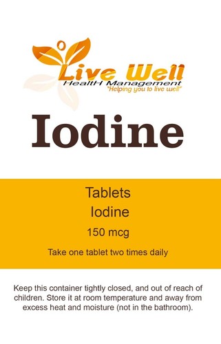 Iodine 120 Tablets 150mcg High Strength Tablets Healthy Thyroid Solution Mineral - Picture 3 of 6