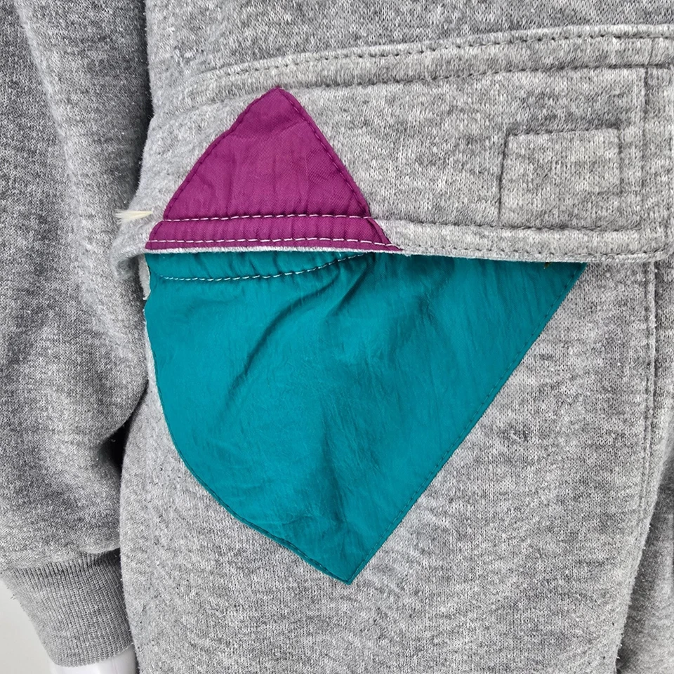 Chaqueta De Colección Años 80/90 "Be in the Current Seen" Gris Geométrico Grande (OSFA) Foto 3 de 4