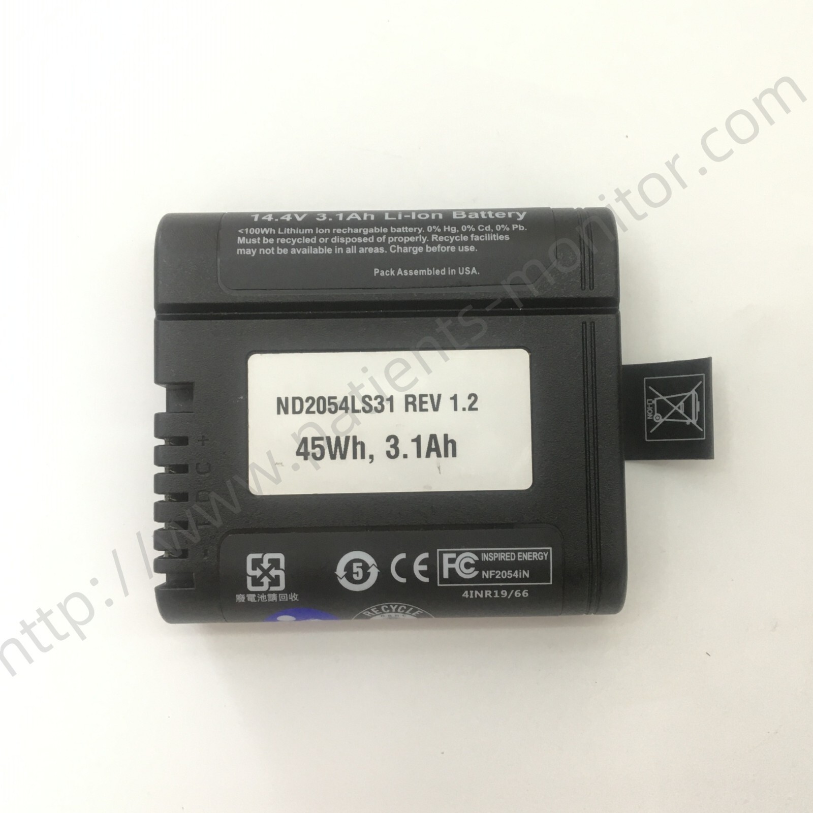 Inspired Energy BAT1001 Integra Li-ion Battery ND2054LS31 REV1.2 14.4V ...