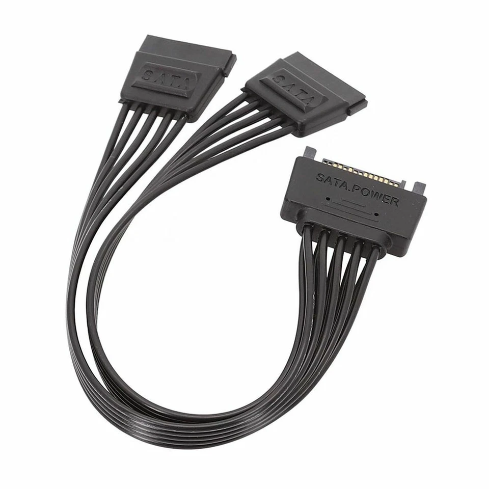 XT-XINTE 20CM/30CM SATA 15Pin Male to Female Power Extension Cable - Image 3 of 4