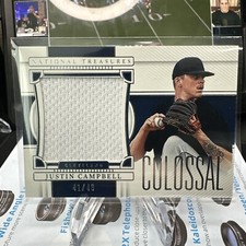 2023 National Treasures Colossal Justin Campbell RC Rookie Jersey 41/49