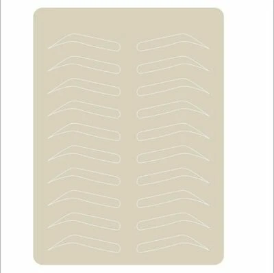 Microblading Soft Silicone Practice Skin With Eyebrow Shape Training PMU NO INK