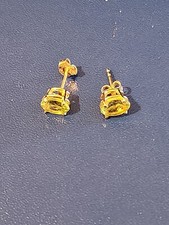 14K Yellow Gold Peridot Earrings 1.0g
