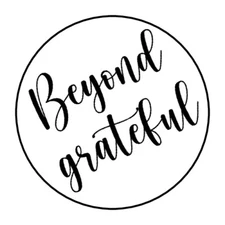 48 BEYOND GRATEFUL THANK YOU ENVELOPE SEALS LABELS STICKERS 1.2" ROUND
