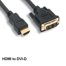 25ft HDMI Male to DVI-D Digital 18+1 Single-Link Male Cable 28AWG TV Monitor