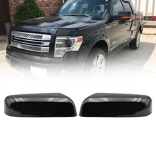 Gloss Black Side Wind Mirror Cover Caps For 2009 10 11 12 13 2014 Ford F-150