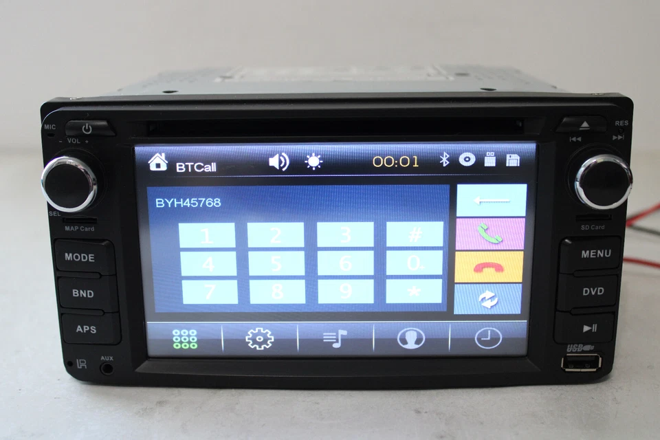 Hizpo BYH45768 6.25" Bluetooth USB Aux CD DVD Player Stereo For Toyota *READ* - Image 3 of 4