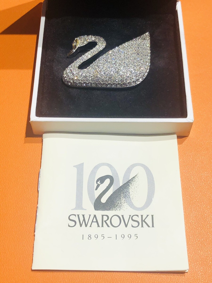 Swarovski 100th Year Anniversary 1895-1995 Crystal Swan Brooch | eBay