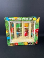 Vintage ACLA 3 Candle Candolier Electric Window Christmas Lights w/ Bulbs 